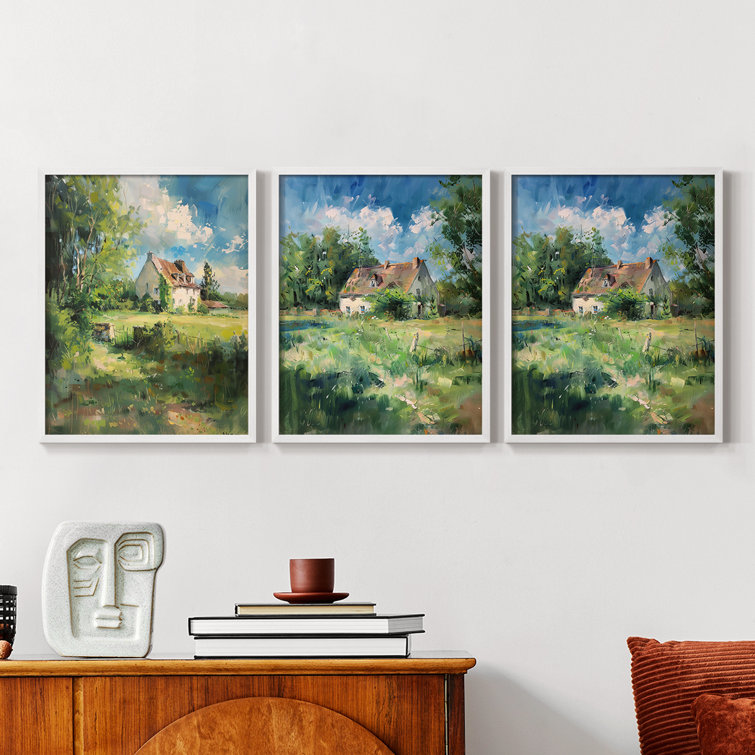 One Allium Way® Country CottageSeriesXVSet Of 3 Framed Giclee Prints